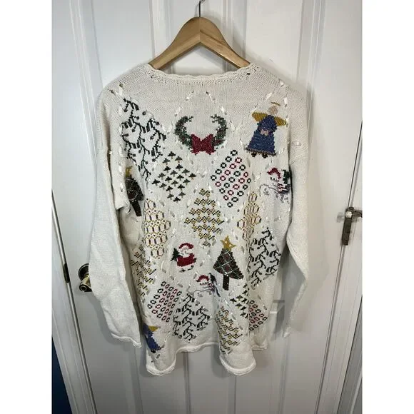 Vintage Weathervane Holiday Motif Sweater Size Small - Picture 2 of 8